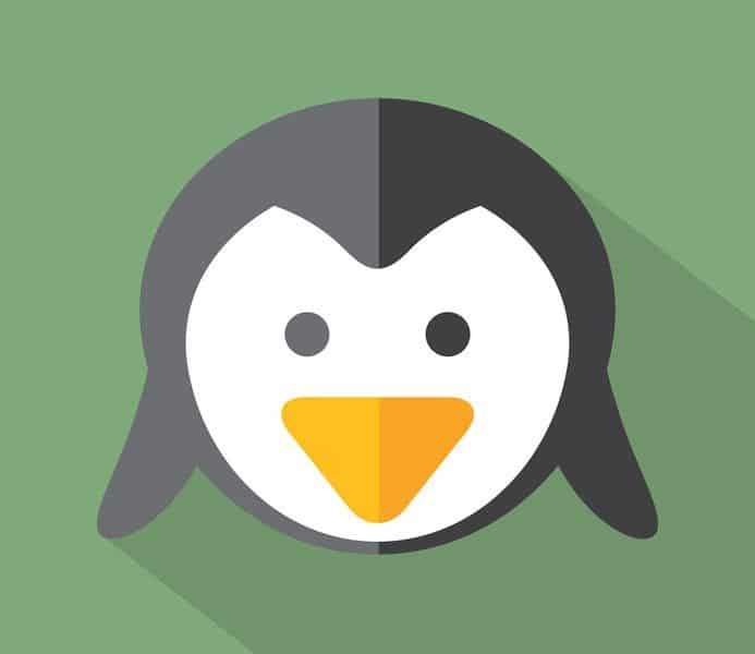 Modern Flat Design Penguin Icon Vector Illustration
